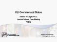 OLI Overview and Status PowerPoint PPT Presentation