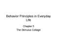 Behavior Principles in Everyday Life PowerPoint PPT Presentation