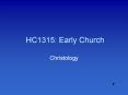 HC1315: Early Church PowerPoint PPT Presentation