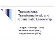Transactional, Transformational, and Charismatic Leadership