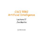 CSCI 5582 Artificial Intelligence