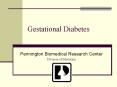 Gestational Diabetes PowerPoint PPT Presentation