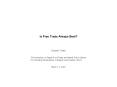 Is Free Trade Always Best PowerPoint PPT Presentation