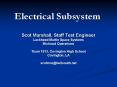 Electrical Subsystem PowerPoint PPT Presentation