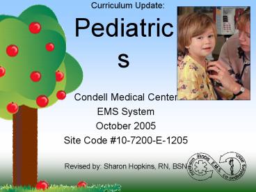 Curriculum Update: Pediatrics