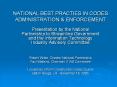 NATIONAL BEST PRACTIES IN CODES ADMINISTRATION PowerPoint PPT Presentation