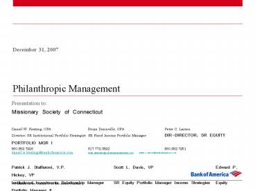 Philanthropic Management