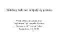 Stabbing balls and simplifying proteins PowerPoint PPT Presentation