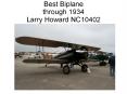Best Biplane through 1934 Larry Howard NC10402 PowerPoint PPT Presentation