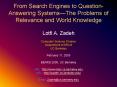 From Search Engines to QuestionAnswering SystemsThe Problems of Relevance and World Knowledge PowerPoint PPT Presentation