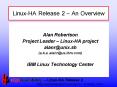 LinuxHA Release 2 An Overview PowerPoint PPT Presentation
