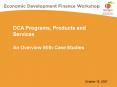 DCA Programs, Products and Services PowerPoint PPT Presentation
