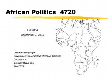African Politics4720