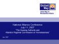 National Alliance Conference July 11, 2007 The Housing Authority and Atlantas Regional Commission on PowerPoint PPT Presentation