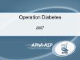 Operation Diabetes PowerPoint PPT Presentation