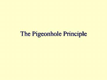 The%20Pigeonhole%20Principle