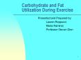Carbohydrate and Fat Utilization During Exercise PowerPoint PPT Presentation