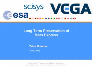 Long Term Preservation of Mars Express