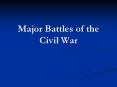 Major Battles of the Civil War PowerPoint PPT Presentation