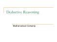 Deductive Reasoning PowerPoint PPT Presentation
