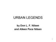 URBAN LEGENDS PowerPoint PPT Presentation