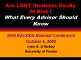 Are LGBT Students Really AtRisk What Every Advisor Should Know PowerPoint PPT Presentation