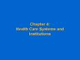 Chapter 4: Health Care Systems and Institutions PowerPoint PPT Presentation