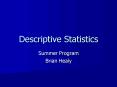 Descriptive Statistics PowerPoint PPT Presentation
