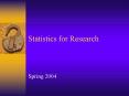Statistics for Research PowerPoint PPT Presentation