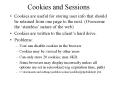 Cookies and Sessions PowerPoint PPT Presentation