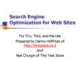 Search Engine Optimization for Web Sites