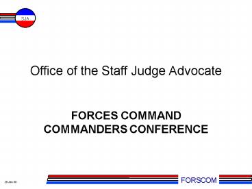 Office of the Staff Judge Advocate