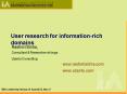 User research for informationrich domains PowerPoint PPT Presentation