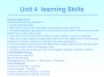 Unit 4 learning Skills PowerPoint PPT Presentation