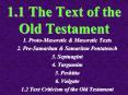 1.1 The Text of the Old Testament PowerPoint PPT Presentation
