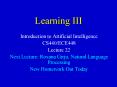 Learning III PowerPoint PPT Presentation