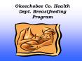 Okeechobee Co. Health Dept. Breastfeeding Program PowerPoint PPT Presentation