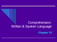 Comprehension: Written PowerPoint PPT Presentation