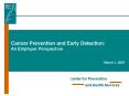 Cancer Prevention and Early Detection: PowerPoint PPT Presentation