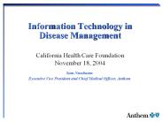 Information Technology in Disease Management