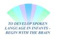 TO DEVELOP SPOKEN LANGUAGE IN INFANTS  PowerPoint PPT Presentation