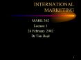 INTERNATIONAL MARKETING PowerPoint PPT Presentation