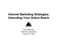 Internet Marketing Strategies: Extending Your Online Reach PowerPoint PPT Presentation