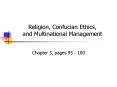Religion, Confucian Ethics, and Multinational Management PowerPoint PPT Presentation