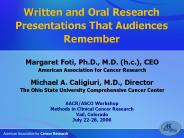 Margaret Foti, Ph.D., M.D. h.c., CEO