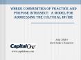 Where Communities of Practice and purpose Intersect: A model for Addressing the cultural divide PowerPoint PPT Presentation