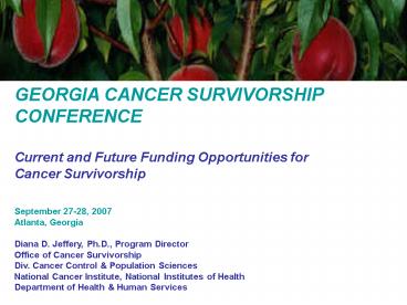 GEORGIA CANCER SURVIVORSHIP CONFERENCE