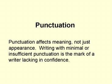 Punctuation