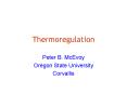 Thermoregulation PowerPoint PPT Presentation