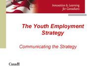 The Youth Employment Strategy